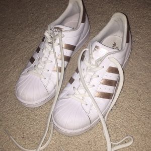 Rose Gold Adidas Superstars
